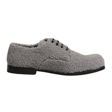 DOLCE & GABBANA Shoes Gray Fleece Lace Up Men Derby Dress EU42 / US9 RRP 1280usd