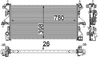 Mahle Cr 808 000P KüHler, MotorküHlung Passend FüR Fiat