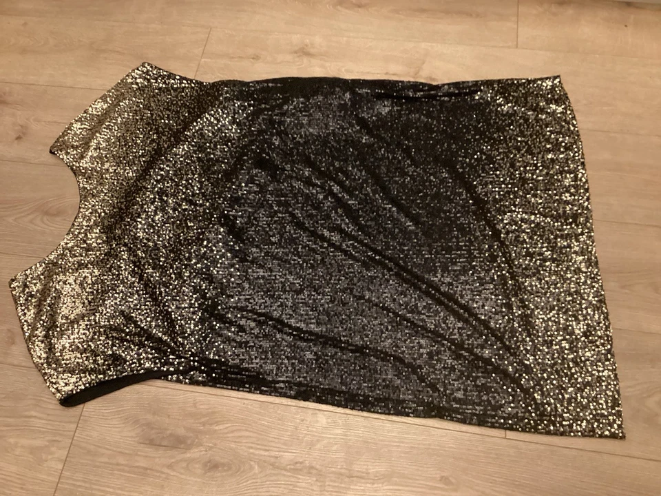 Black Sequin Dress Next Size 22 New with Tags Christmas Party - Image 3 of 4