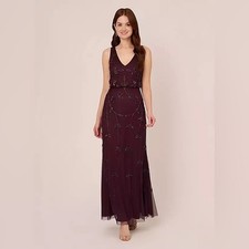 Adrianna Papell Cassis Elegant Evening Gown Sz 8