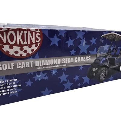 NOKINS EZGO TXT RXV Golf Cart Front Seat Cover Oyster Gray Black
