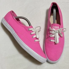 Keds Women's Champion Originals Neon Hot Pink Canvas Casual Sneakers size 8