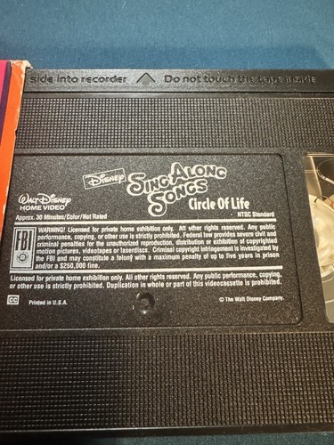 Disney Sing Along Songs VHS lot 3: 12 days of Christmas - Lion King - Snow White - Picture 6 of 7