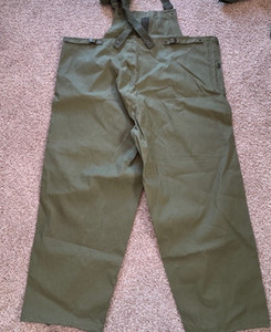 NOS Vtg US Navy Vietnam War Deck Bib Overalls M Wet Weather USN Military WWII