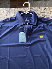 Masters Tech Navy Golf Polo Shirt Men's Large Moisture Wicking Short Sleeve