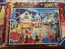 Ravensburger 1000 Piece Jigsaw Puzzle The Christmas House Lim Edition Complete