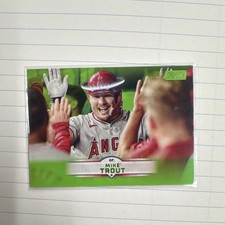 Mike Trout 2025 Topps Stadium Club Green Foil Insert #32 Angels Baseball
