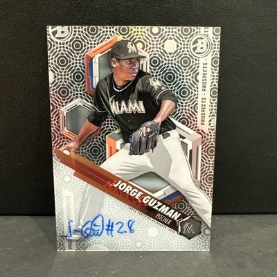 2018 Bowman High Tek - Jorge Guzman #PHT-JG Miami Marlins - AUTO Baseball   Y1