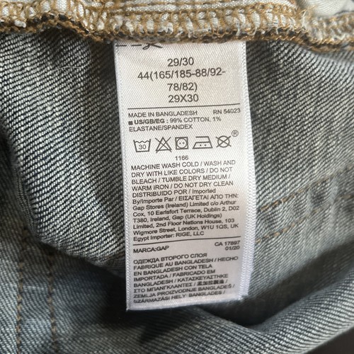Gap Fit Herren Jeans 29/30 Blau 100% Baumwolle Straight Mid Rise Regular Fit Denim - Bild 6 von 9
