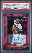 2025 TOPPS CHROME UPDATE RC AUTO HAYDEN BIRDSONG MG/PR LAVA LAMP /299 PSA 8.5