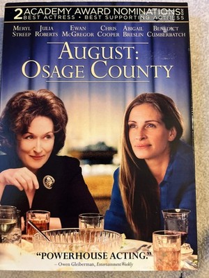 August: Osage County DVD (2013) Meryl Streep, Julia Roberts, Special Features