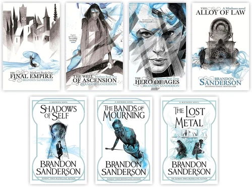 The Bands Of Mourning & The Lost Metal  7 books set by Brandon Sanderson