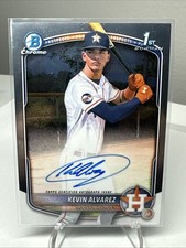 KEVIN ALVAREZ 2025 BOWMAN CHROME #CPA-KA AUTO 1ST PROSPECT ASTROS STUD! ASTROS
