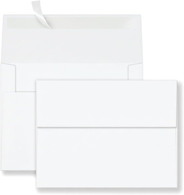 100 Pack A2 White Envelopes 4.375X5.75 Invitation Envelopes Self Seal for Weddin