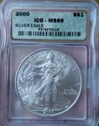2000 American Silver Eagle MS 69 Uncirculated
