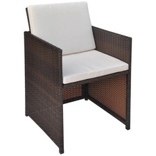 Patio Chairs 2 Pcs for Garden with Cushions and Pillows Poly Rattan vidaXL