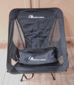 Moon Lence Portable Folding Camping Chair Black w/ Bag 2 lbs