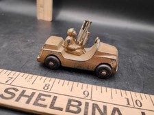 Vintage Barclay Manoil Dimestore Toy Cast Lead Black Wheeled Anti Aircraft Truck