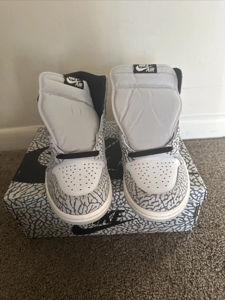 Air Jordan 1 Retro OG Size 8 High White Cement - Image 2 of 4