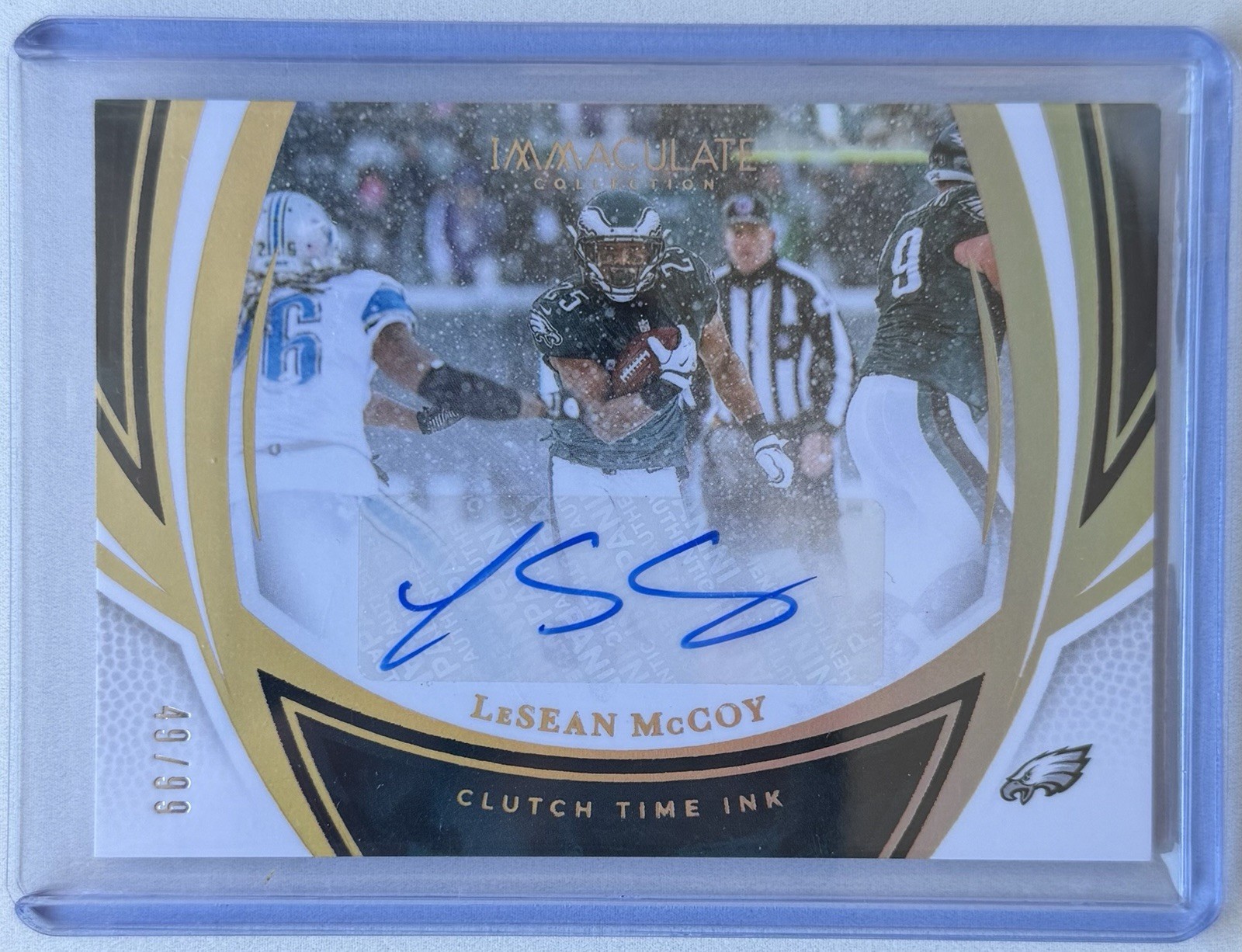 2025 Panini Immaculate Collection LeSean McCoy Clutch Time Ink CTI-LMY Auto /99