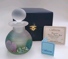 Signed Caithness Valentine Glass Perfume Bottle Ltd Ed 350 Colin Terris - Boxed