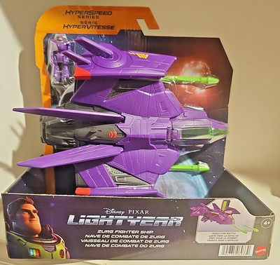 Mattel Disney Pixar Toy Story Buzz Lightyear Zurg Fighter Ship Hyperspeed - NEW