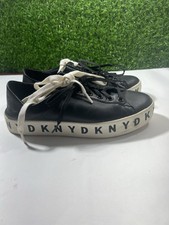 DKNY Black Logo Laced Upon Trainers Size 8,5 M Slight Tear