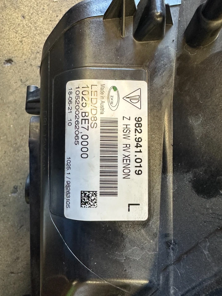 Faro xenón HID LH conductor izquierdo Porsche 718 Boxster Cayman 2017-2019 fabricante de equipos originales Foto 3 de 4