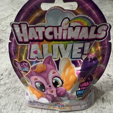 Hatchimals Alive Pandoo Mystery Hatch Neon Rainbow, Amazing Color, 1 Pack