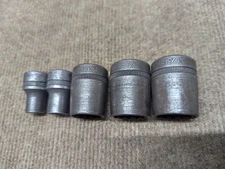 5 Vintage 1/2 Drive Indestro Sockets