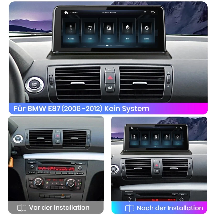 iDrive Linux Autoradio GPS Navi Carplay SWC Für BMW 1er E81 E82 E87 E88 2006-12 - Bild 3 von 4