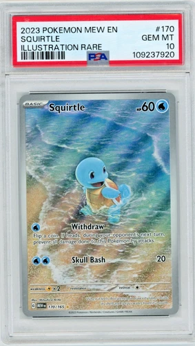 2023 Pokemon 151 Squirtle 170/165 Illustration Rare PSA 10