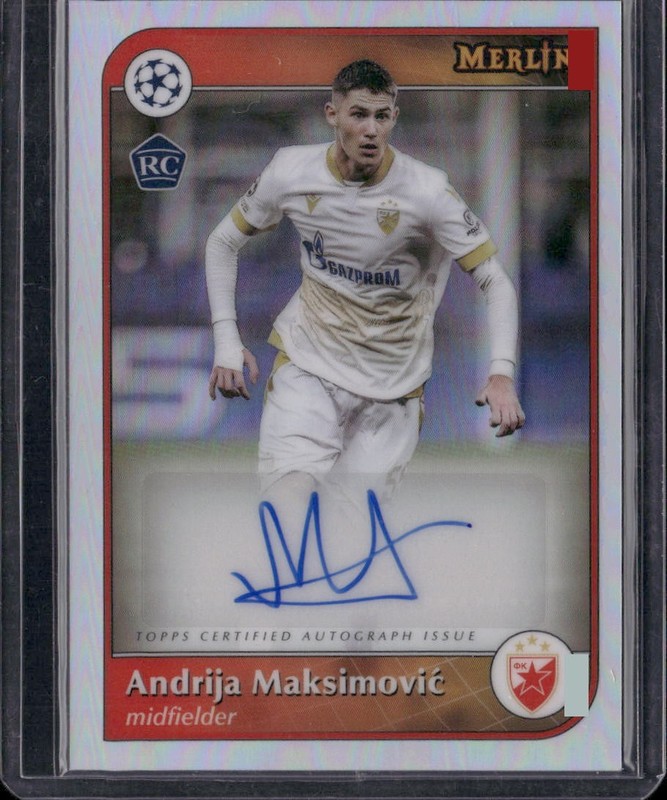2024/25 Topps Merlin UEFA Andrija Maksimovic Auto RC #AU-AM