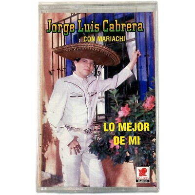JORGE LUIS CABRERA Con Mariachi LO MEJOR DE MI Cassette Tape Nuevo Sellado Rara