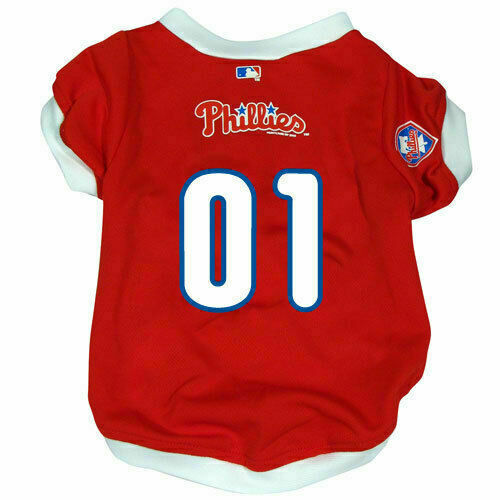 PHILADELPHIA PHILLIES DOG CAT BASEBALL JERSEY LICENSED SMALL - Picture 1 of 1