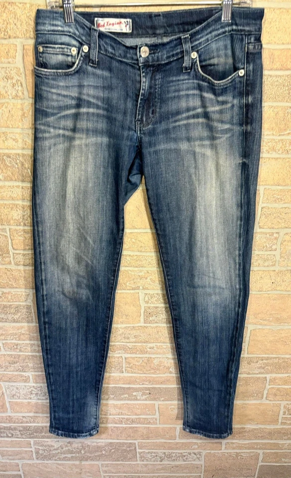 Red Engine Style Crossfire Vintage Original Denim Size 27 - Image 3 of 4