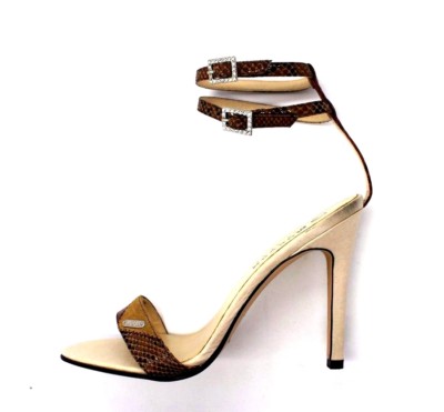 Morgan de Toi Damen Sandaletten UK 5 EU 38 Strumpfband Beige Leder High Heel