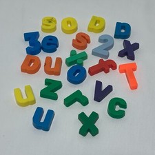 Vintage Lot of Assorted Plastic Magnetic Letters and Numbers