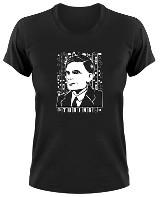 Alan Turing Damen T-Shirt Enigma Maschine Geek Informatiker Informatik