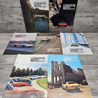Corvette News Magazine Lot (7) Vintage 1973 1974 1975 Chevy Stingray C1 C2 C3
