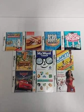 Lot of 10 Nintendo DS Manuals Instruction Booklets No Games