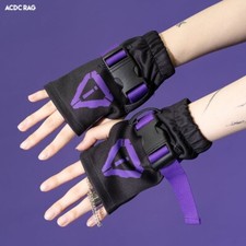 NEW ACDC Rag - Error Code Cyberpunk Tech Black Purple Arm Warmer