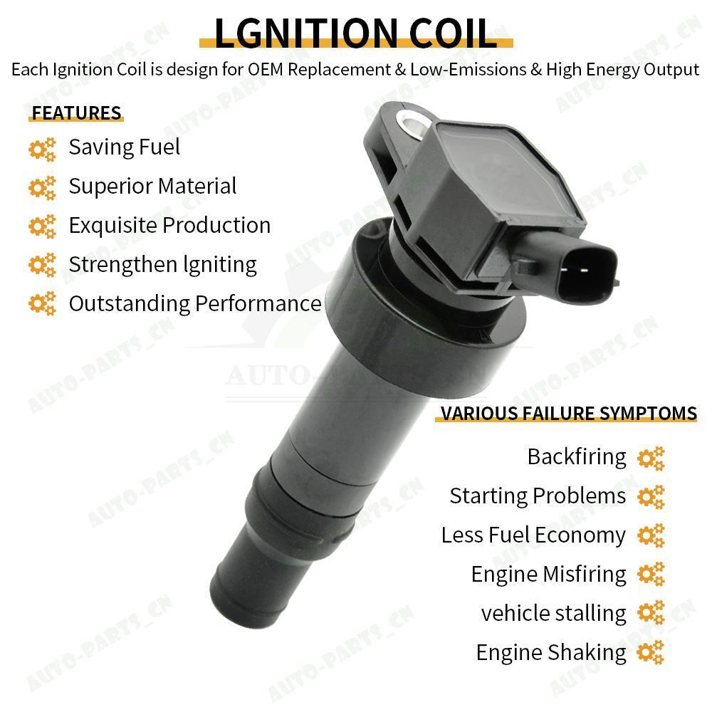 4 Ignition Coil & NGK Platinum Spark Plug For Hyundai Accent/Kia Soul 1.6L UF652 - Foto 8
