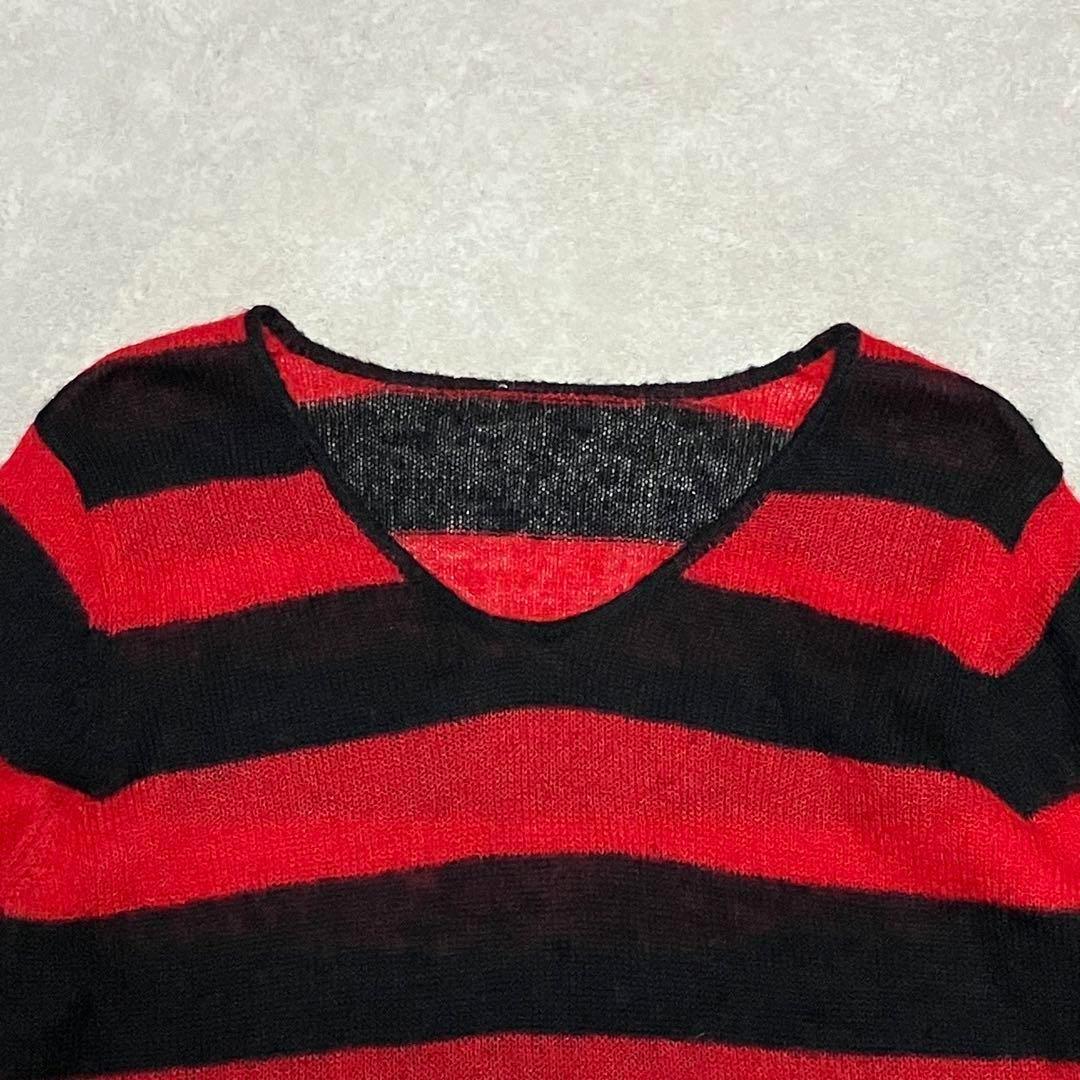 Vintage Mohair Grunge Punk Knit Sweater Y2K Style - トップス Vintage Mohair Grunge Punk Knit Sweater Y2K Style - トップス