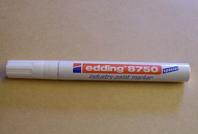 Edding 8750 Lackmarker weiss wasserfest 2-4 mm Rundspitze Lackstift Stifte Neu