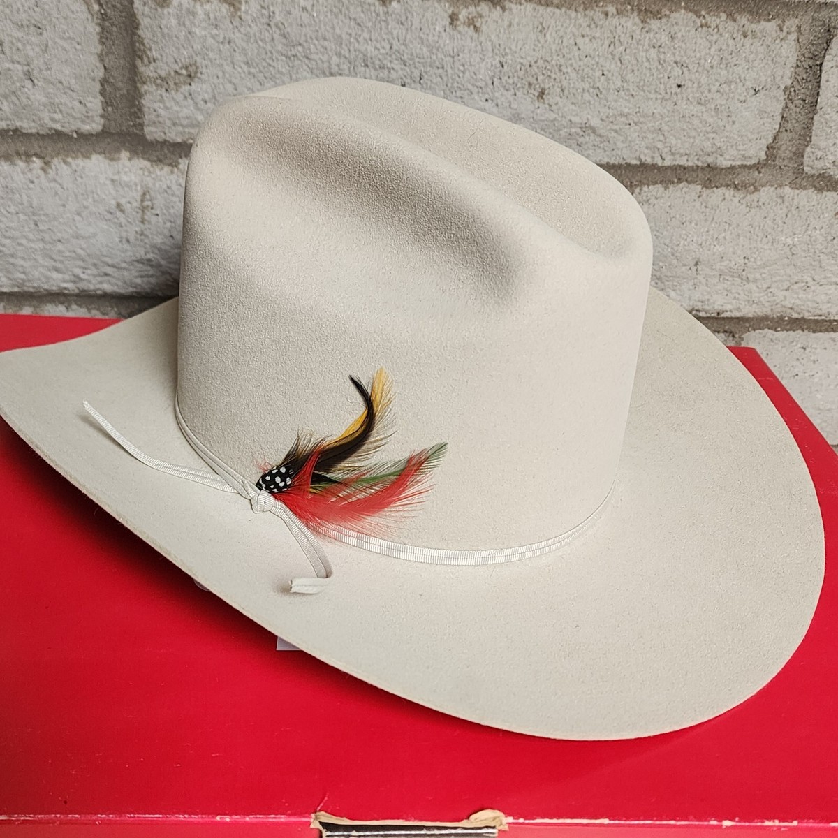 Stetson 4x Beaver Cowboy Hat Size 7 Silver Belly Rancher 4