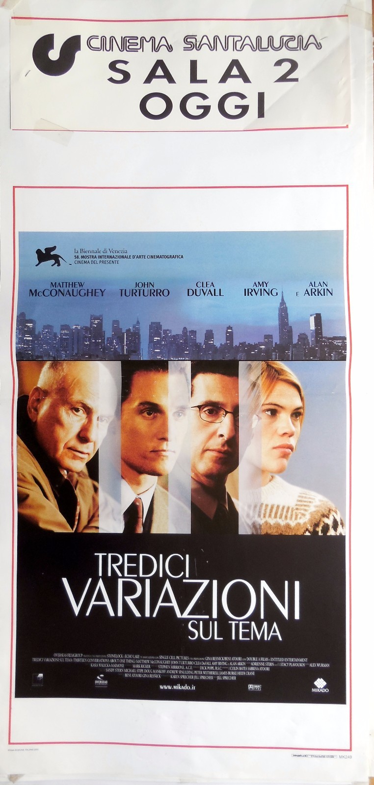 Locandina originale film Tredici variazioni sul tema (2002) - Regia di Jill Sprecher