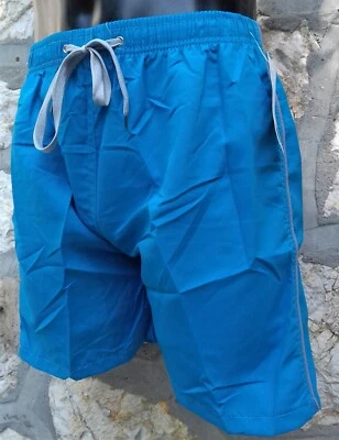 SHORT CALECON DE BAIN HOMME BLEU ( lacets et coutures gris clair)   1118 - Photo 1/3
