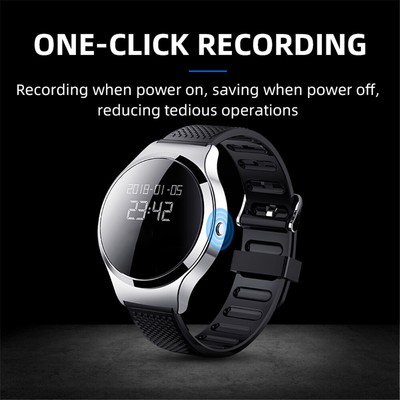 Digital Watch Recorder Wristwatch Voice Activated Dictaphone Lecture Recording