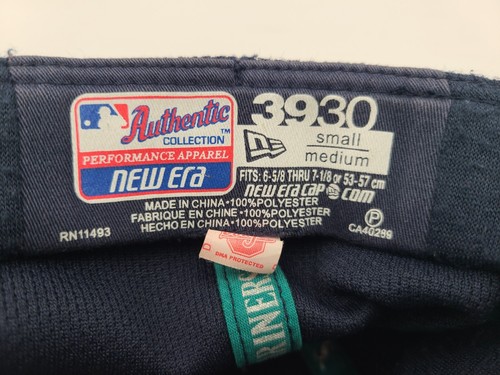 Vintage Seattle Mariners New Era 39Thirty Flex Fitted S-M Hat Cap Compass Logo - Picture 14 of 14